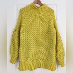 Anthropologie Yellow Cowl Neck Sweater
